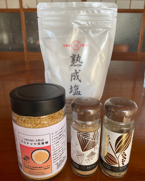 セール ココナッツ花蜜糖+FGソルト+FGペッパーソルト+熟成塩