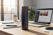 画像をギャラリービューアに読み込む, UMAMI-X加工 真空ステンレスボトル500ml濃紺色
